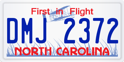 NC license plate DMJ2372