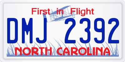 NC license plate DMJ2392