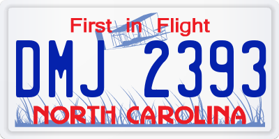 NC license plate DMJ2393