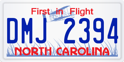 NC license plate DMJ2394