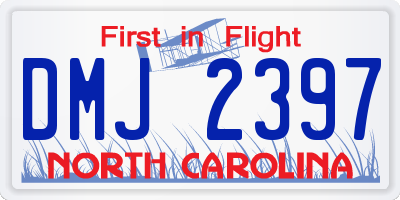 NC license plate DMJ2397