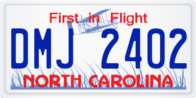 NC license plate DMJ2402