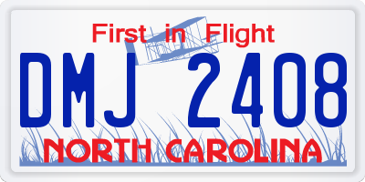 NC license plate DMJ2408