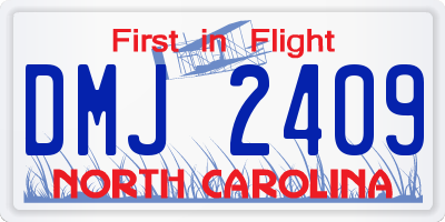 NC license plate DMJ2409