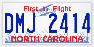 NC license plate DMJ2414