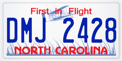 NC license plate DMJ2428