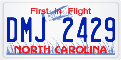 NC license plate DMJ2429