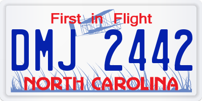 NC license plate DMJ2442