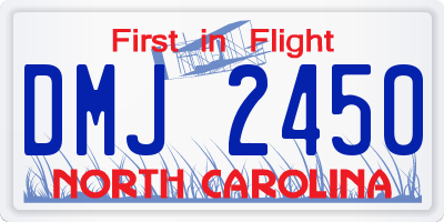 NC license plate DMJ2450