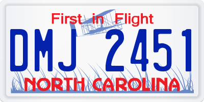 NC license plate DMJ2451