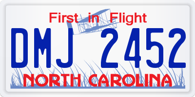 NC license plate DMJ2452