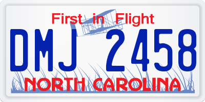 NC license plate DMJ2458