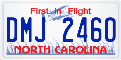 NC license plate DMJ2460