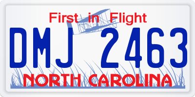 NC license plate DMJ2463