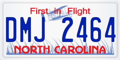 NC license plate DMJ2464