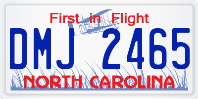 NC license plate DMJ2465