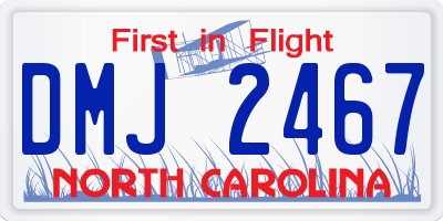 NC license plate DMJ2467
