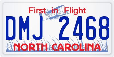 NC license plate DMJ2468