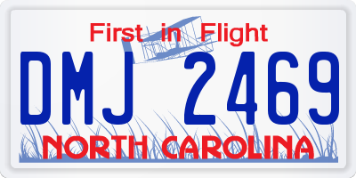 NC license plate DMJ2469