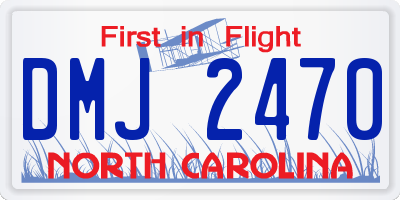 NC license plate DMJ2470