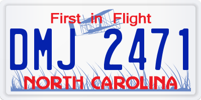 NC license plate DMJ2471
