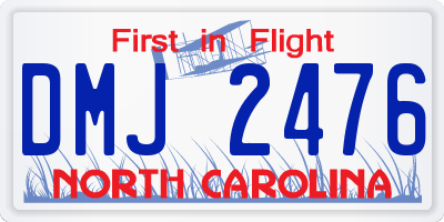NC license plate DMJ2476