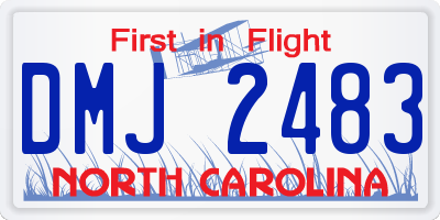 NC license plate DMJ2483