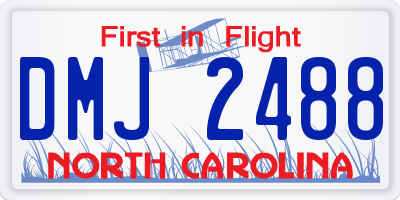NC license plate DMJ2488