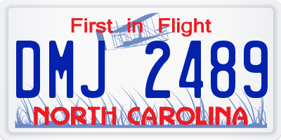NC license plate DMJ2489