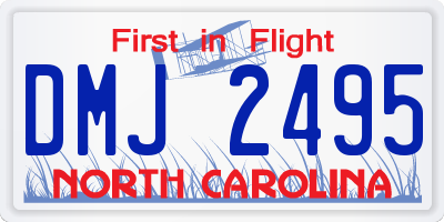 NC license plate DMJ2495