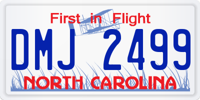 NC license plate DMJ2499