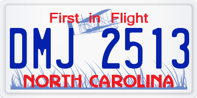 NC license plate DMJ2513