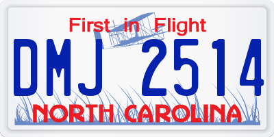 NC license plate DMJ2514