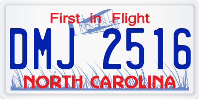 NC license plate DMJ2516