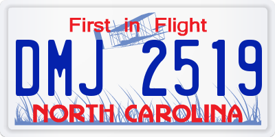 NC license plate DMJ2519