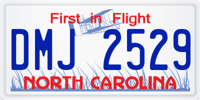 NC license plate DMJ2529