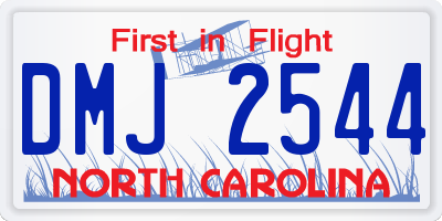 NC license plate DMJ2544