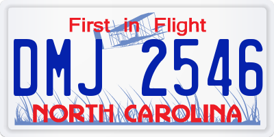 NC license plate DMJ2546