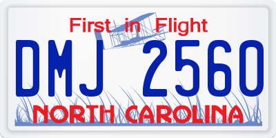NC license plate DMJ2560