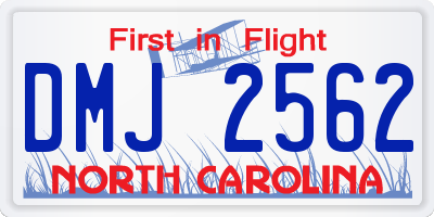 NC license plate DMJ2562