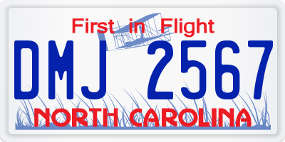 NC license plate DMJ2567