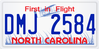 NC license plate DMJ2584