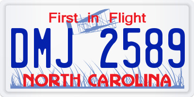 NC license plate DMJ2589