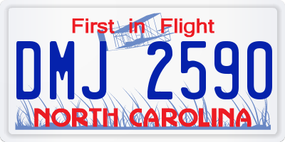 NC license plate DMJ2590