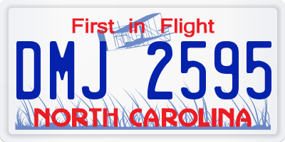 NC license plate DMJ2595
