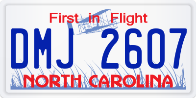 NC license plate DMJ2607