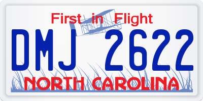 NC license plate DMJ2622