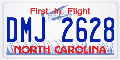 NC license plate DMJ2628