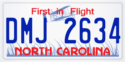 NC license plate DMJ2634