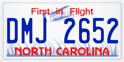 NC license plate DMJ2652